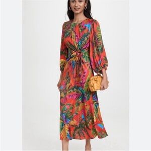 NWOT Farm Rio Urban Jungle Midi Dress